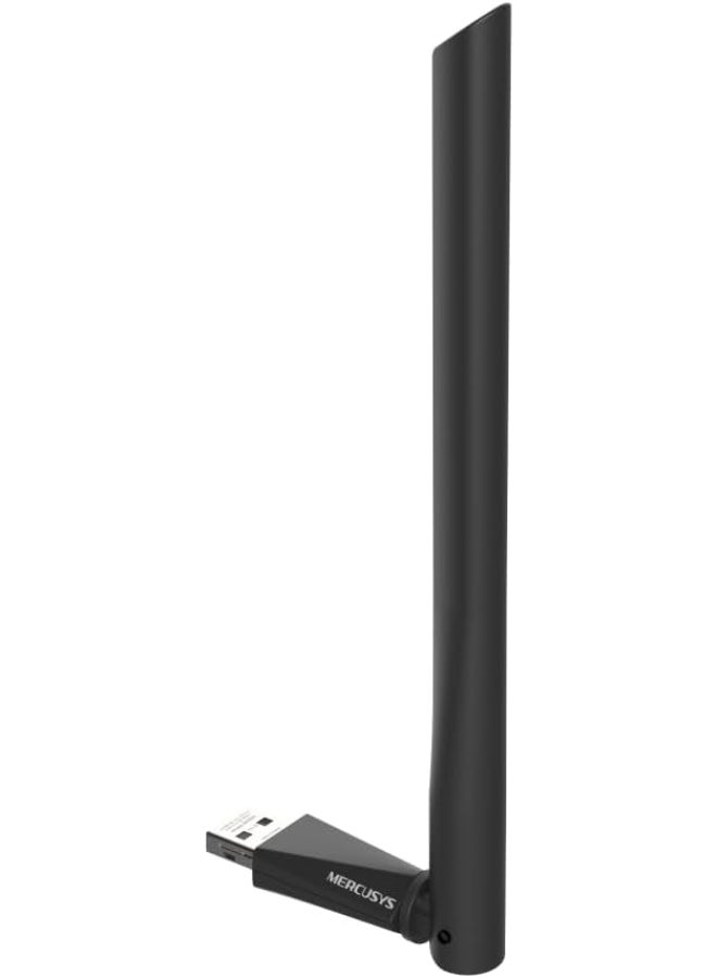 MERCUSYS AC1300 High Gain Wi-Fi USB Adapter
SPEED: 400 Mbps at 2.4 GHz + 867 Mbps at 5 GHz
SPEC: 1× High Gain External Antenna, USB 2.0, MU-MIMO, WPA3 Black - Image 2