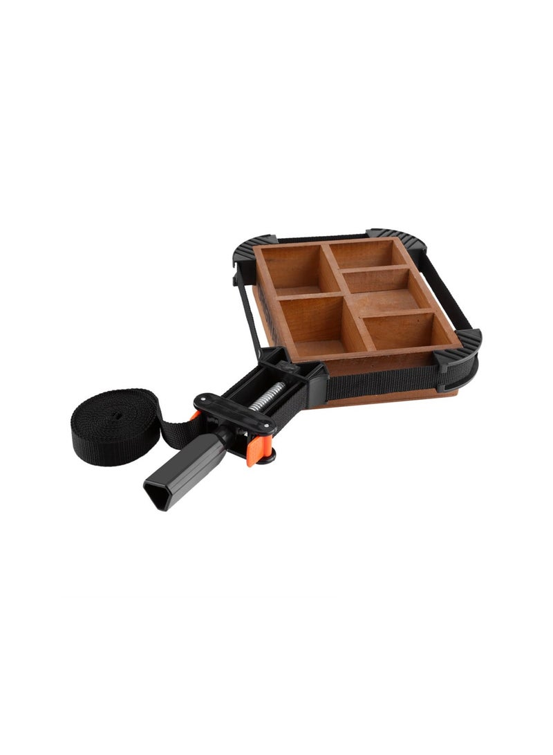 Picture Frame Clamps, Multi-Function Adjustable Corner Clamp, Wood working Quick Adjustable Tape Clamp, with 4 Jaws Band Strap Clamp, for Picture Frame Holder Binding, 90 Degree Right Angle Clamps - Image 1