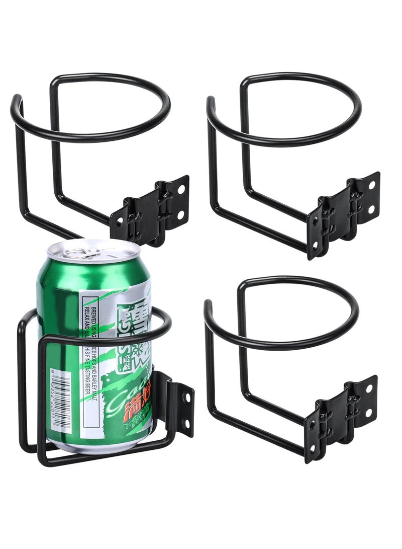SYOSI cs Boat Cup Holder, Stainless Steel Universal Drink Holders, Black Coating Ring Cup Holders, Suitable Universal Drinks Holders for Marine Yacht Truck RV Metal Cup Holder - Image 1