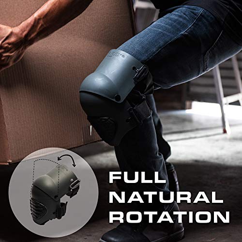 TSE Safety - TSE-TFLX-4-16 Flex Work Knee Foam Padding Pads - Anti-slip Strong Double Straps Comfortable Knee Protection Breathable Heavy Duty for Indoor and Outdoor Use – Black, One Size - Image 2