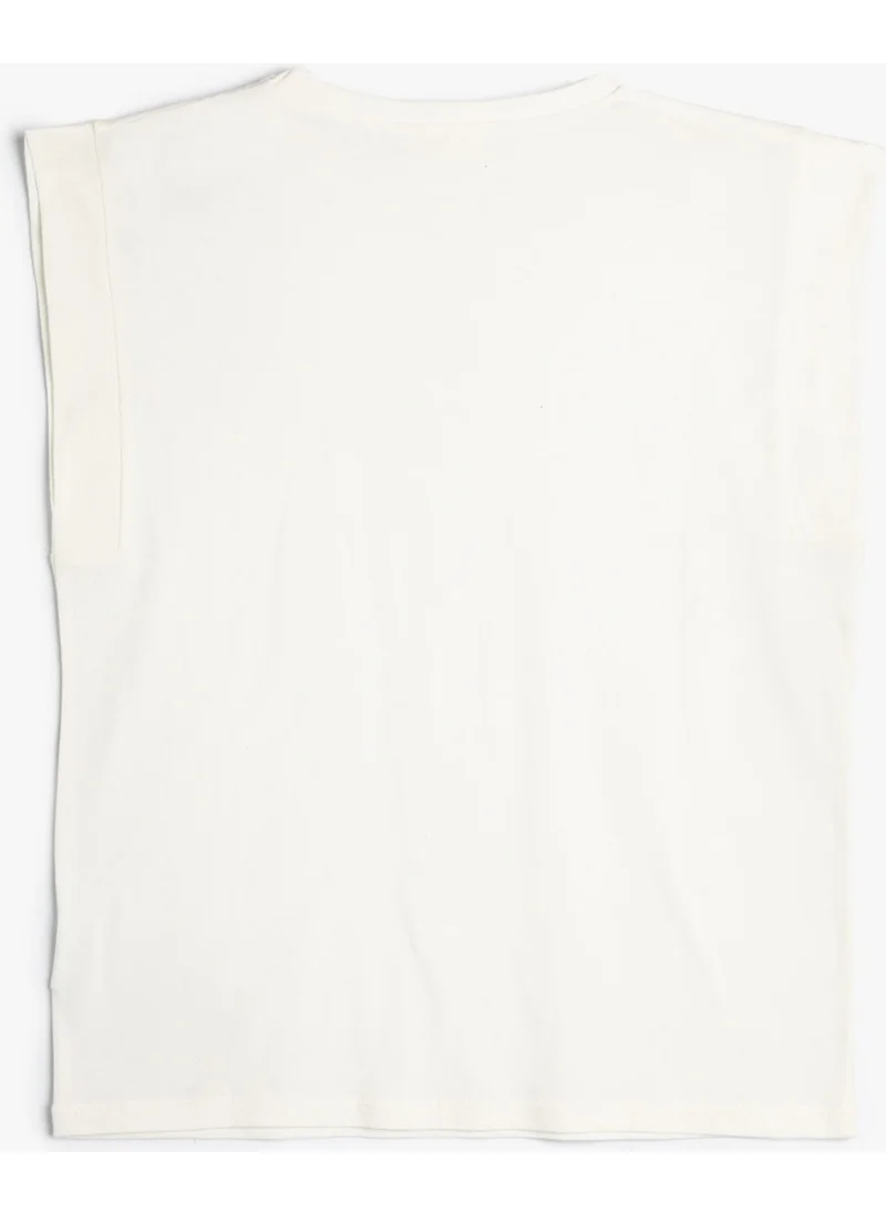 KOTON Basic T-Shirt Crew Neck Sleeveless Cotton