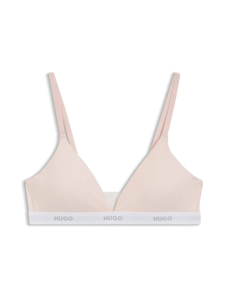 HUGO Stretch-cotton triangle bra with logo elastic