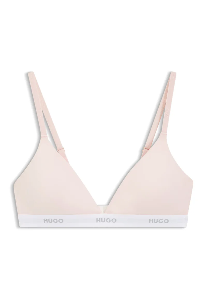 هوجو حمالة صدر قطنية مطاطية مثلثة بشعار مطاطي