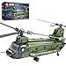 Reobrix CH47 Helicopter Building Set Military Helicopter Toy Aircraft Model Kit Home Office Display or Collectible Ideal Airplane Toy Gifts for Adults Boys Kids 33031 - Image 2