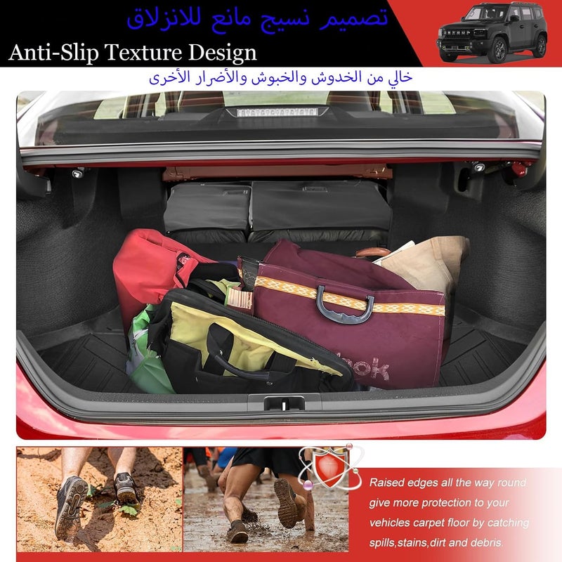 Delehehe Trunk Mat for Jetour T2 Traveler 2024 2025 Accessories,Custom Fit Car Trunk Mat,All Weather Cargo Mat for Jetour T2 Accessories,100% Protection TPE - Easy-to-Wash - Image 5
