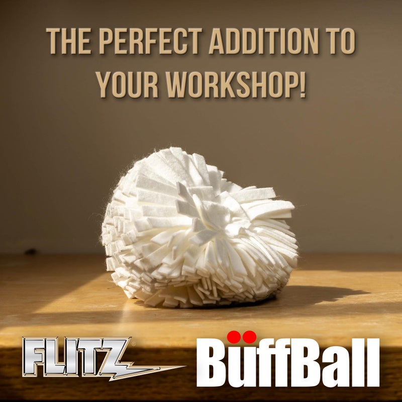 Flitz Buff Ball Car Buffer Drill Attachment with Self-Cooling Design, Never Burns and No Exposed Hardware to Prevent Scratches, Buff and Polish Any Surface, Machine Washable, 5 Inch, White - Image 4