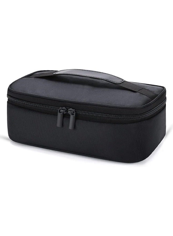 Topyich Portable Cooler Lunch Bag, Black Thermal Bag, Small Lunch Box Bag Portable Lunch Pail with Handle for Men and Women - Image 2