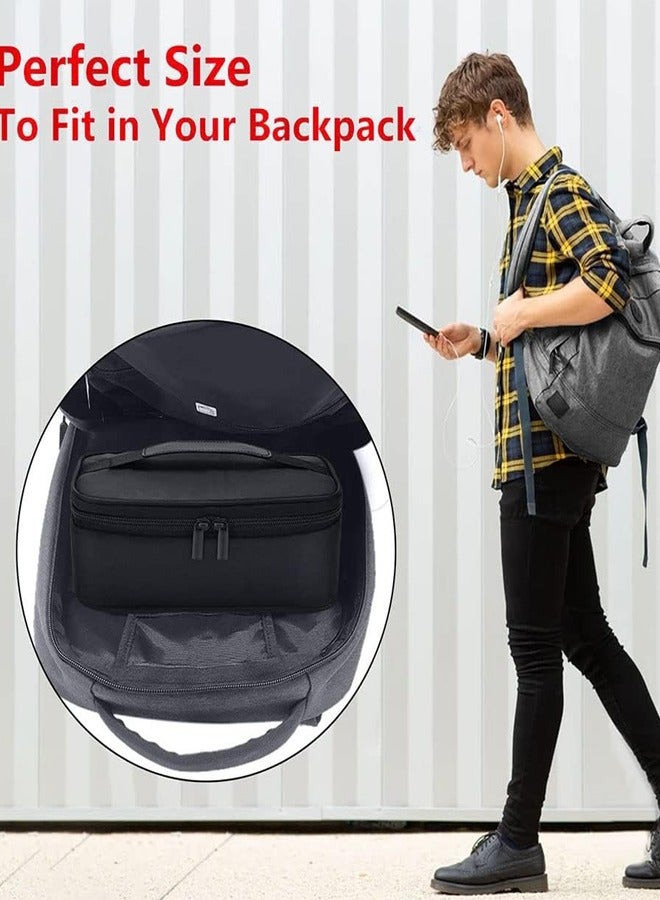 Topyich Portable Cooler Lunch Bag, Black Thermal Bag, Small Lunch Box Bag Portable Lunch Pail with Handle for Men and Women - Image 5