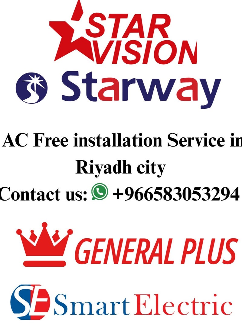 Starway 12000 BTU 1 Ton Cooling Split Air Conditioner, Wi-Fi, Energy Saving, Noiseless, Auto Clean, 6 Years Warranty on the compressor