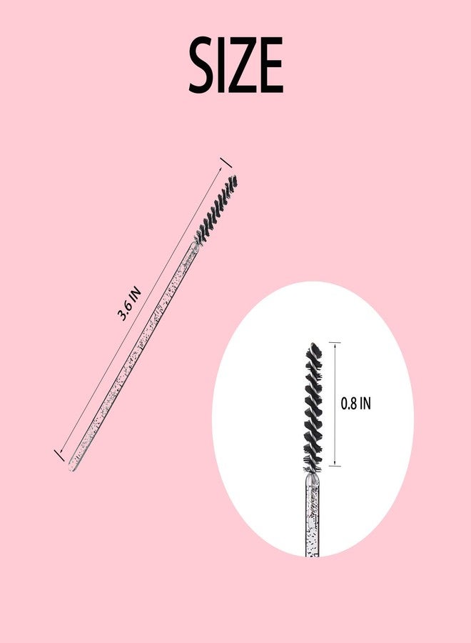 Corconess Skinny Mascara Wands 50pcs Mini Eyelash Brushes Disposable Lash Spoolies Micro Spoolies Eyebrow Brush Spoolies For Eyebrows Eyelash Extension Supplies(Black) - Image 4