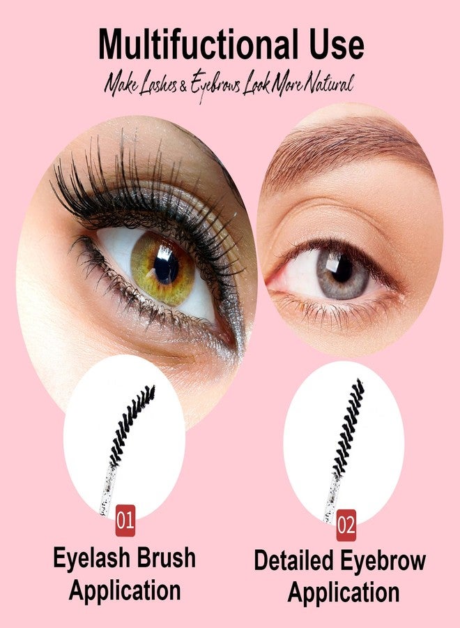 Corconess Skinny Mascara Wands 50pcs Mini Eyelash Brushes Disposable Lash Spoolies Micro Spoolies Eyebrow Brush Spoolies For Eyebrows Eyelash Extension Supplies(Black) - Image 3