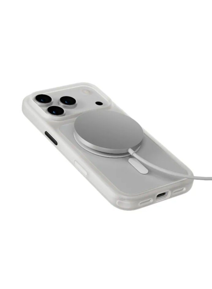 LEVELO iPhone 17 Pro Max Solo Matte MagSafe Case / 5ft. | 1.5m Drop Tested / MagSafe Compatible / Strong Magnets / Back Cover - White - Image 3