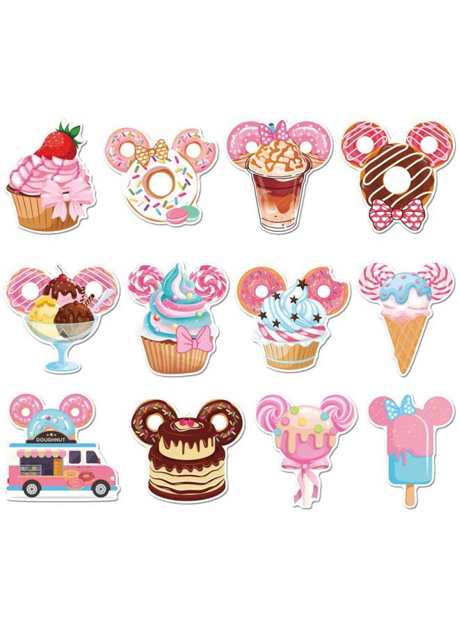 HemerVows 12 Pcs Cruise Door Decorations Magnetic, Sweet Dessert Donut Cupcake Ice Cream Cruise Ship Door Magnets, Fun Candy Themed Magnetic Ship Cabin Signs Fridge Magnets Decor - Image 1
