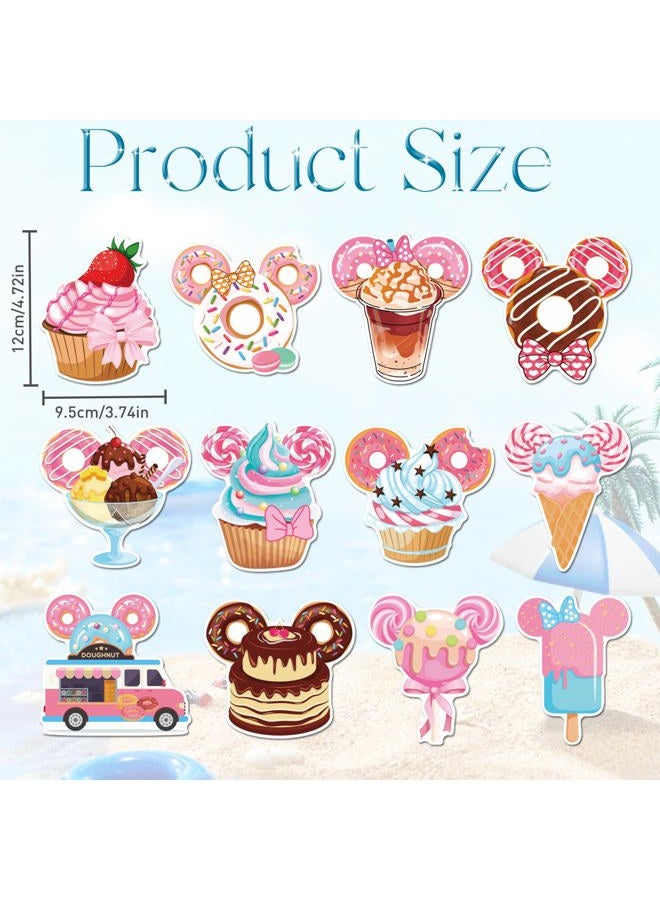 HemerVows 12 Pcs Cruise Door Decorations Magnetic, Sweet Dessert Donut Cupcake Ice Cream Cruise Ship Door Magnets, Fun Candy Themed Magnetic Ship Cabin Signs Fridge Magnets Decor - Image 2