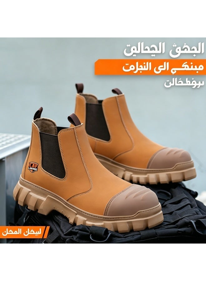 أحذية عمل رجالية سهلة الارتداء للحماية - مقدمة فولاذية، مقاومة للثقب، مسامية - Image 5