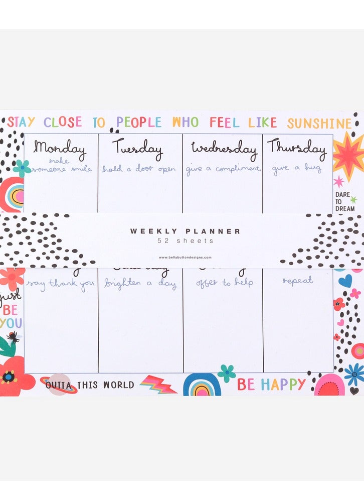 بيلي بوتون أوراق تخطيط أسبوعي بتصميم ملون - Image 2