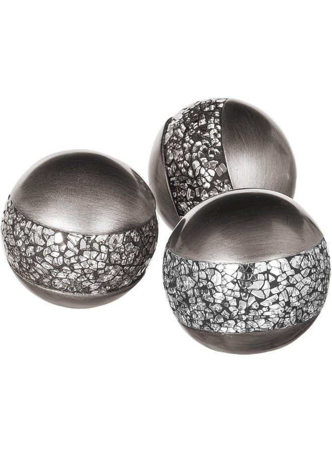 Creative Scents Schonwerk Silver Decorative Balls for Bowls and Vases Set of 3 Decorative Orbs for Centerpiece Bowls  Centerpiece Table Decorations for DiningLiving Room or Table Decor  Gift Idea - Image 5