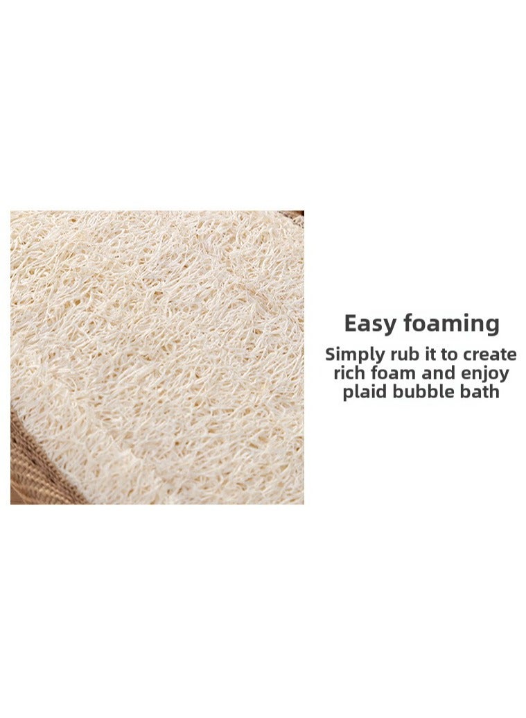 Ucanbe Set of 2 Natural Loofah Exfoliating Pads - Dual-Sided Body & Face Scrubbing Sponges for Shower - Image 5