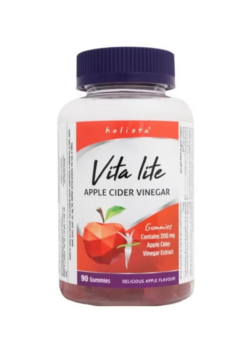 هوليستا مكمل غذائي هوليستا فيتا لايت جاميز خل التفاح 200 مغ بطعم التفاح 90 جاميز - Image 1