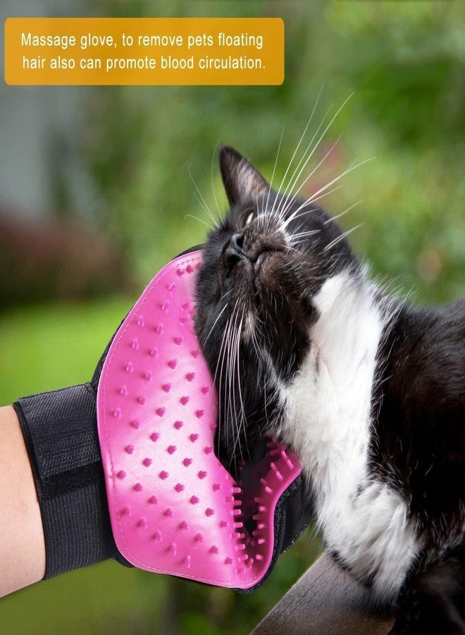 PET FUN® Palm Shampoo Glove for Pet Bathing & Grooming - Soft Rubber Scrubber for Dogs & Cats (Pink) - Image 4