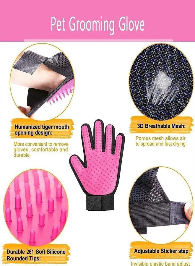 PET FUN® Palm Shampoo Glove for Pet Bathing & Grooming - Soft Rubber Scrubber for Dogs & Cats (Pink) - Image 2