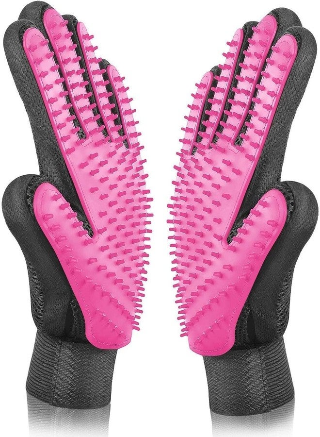 PET FUN® Palm Shampoo Glove for Pet Bathing & Grooming - Soft Rubber Scrubber for Dogs & Cats (Pink) - Image 1