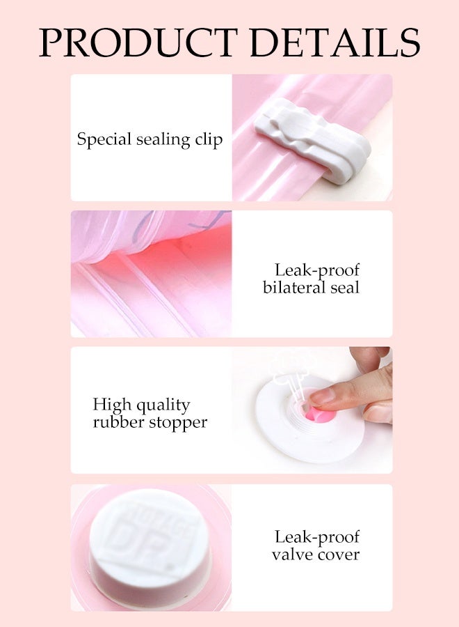 DUNISO Vacuum Storage Bags Pack of 6 (2 pieces 100cm*70cm + 2 pieces 80cm*60cm + 2 pieces 70cm*50cm) Reusable Space Savers With Hand Pump For Travel Packing And Home Storage - Image 3