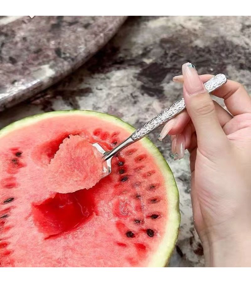 2 قطعتان من ملاعق ستانلس ستيل مطروقة عالمية للقهوة والحلويات والآيس كريم - Image 4