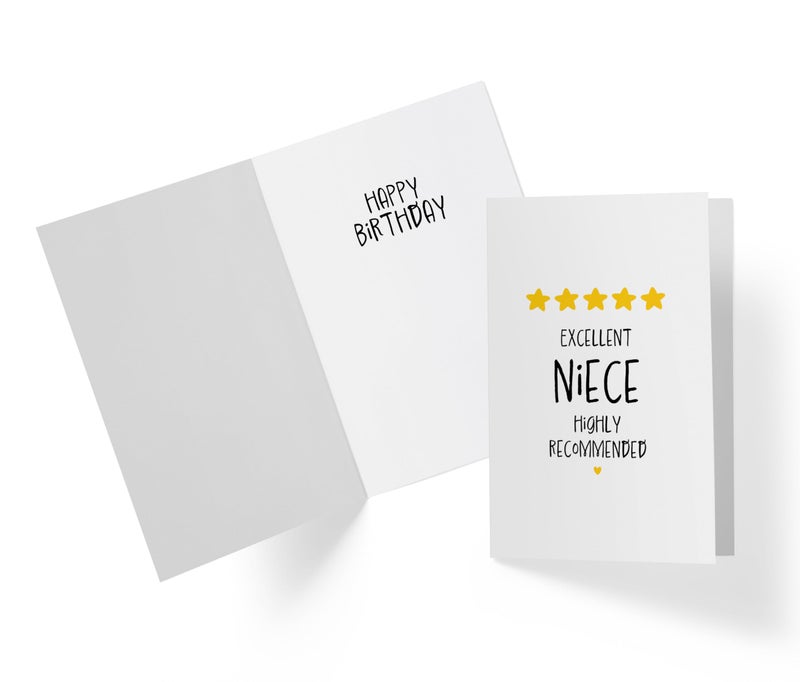 Karto Sweet Birthday Card for Niece - Large 5.5x8.5 inch Niece Birthday Cards - Excellent - Image 2