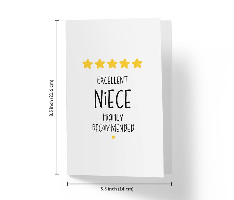 Karto Sweet Birthday Card for Niece - Large 5.5x8.5 inch Niece Birthday Cards - Excellent - Image 4