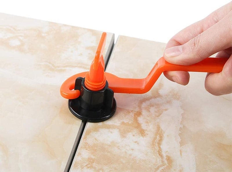 FLAMINGO ENTERPRISE FLAMINGO ENTERPRISE 50 pcs Reusable Tile Leveling System kit Tile Leveller Spacer with Special Wrench  - Image 5