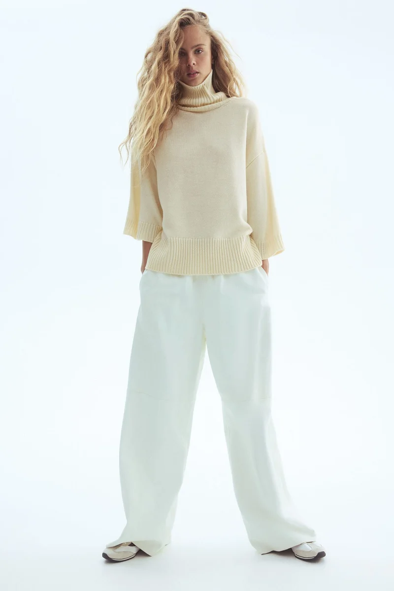 H&M Fine-knit polo-neck jumper