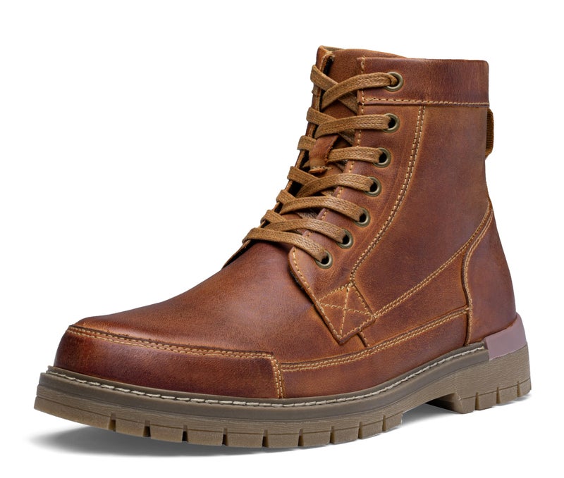 Jousen Men's Boots Chukka Motorcycle Boots Premium Leather Casual Combat Dress Boot for Men(AMY8183A brown 12) - Image 1