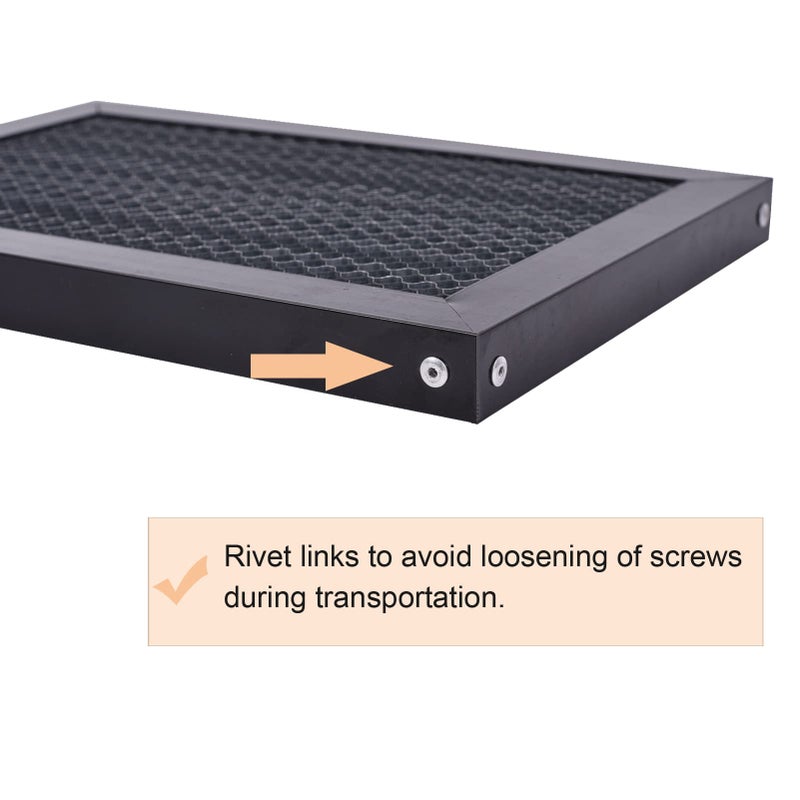 XLNT TECH Laser Honeycomb Working Table 11.81" Ã— 7.87" Ã— 0.87(200mm x 300mm x 22mm) Panel Board Platform used for Multil-brand Engraving Machine. - Image 4