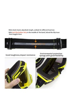 Excefore Motocross Goggles, ATV Motorcycle Goggles, UV400 Ski Goggles, Anti-Slip Strap Nose Cover, Fit Glasses Helmet, for Men Women Youth Adult  - Image 3