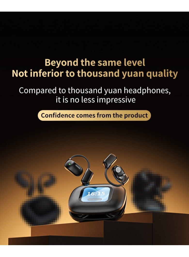 GENAW LX-80 Wireless Earbuds & Earphones Bluetooth 5.4, Military Grade Heavy Duty, ANC+ENC Noise Cancelling, OWS Ear-Hook Sports Design, 134-Language Real-Time Translator, Smart Color Screen, Hi-Fi Sound, Touch Control, 7-8H Playtime, Fast Charging For Saudi Arabia - Image 2