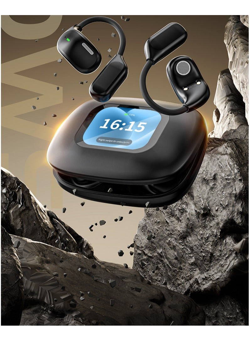 GENAW LX-80 Wireless Earbuds & Earphones Bluetooth 5.4, Military Grade Heavy Duty, ANC+ENC Noise Cancelling, OWS Ear-Hook Sports Design, 134-Language Real-Time Translator, Smart Color Screen, Hi-Fi Sound, Touch Control, 7-8H Playtime, Fast Charging For Saudi Arabia - Image 5