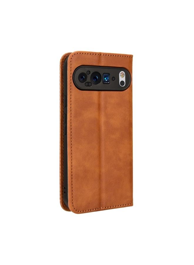 S-TOP Case For Google Pixel 9 Pro Magnetic Buckle Retro Texture Leather Phone Case - Image 3