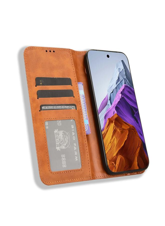 S-TOP Case For Google Pixel 9 Pro Magnetic Buckle Retro Texture Leather Phone Case - Image 4