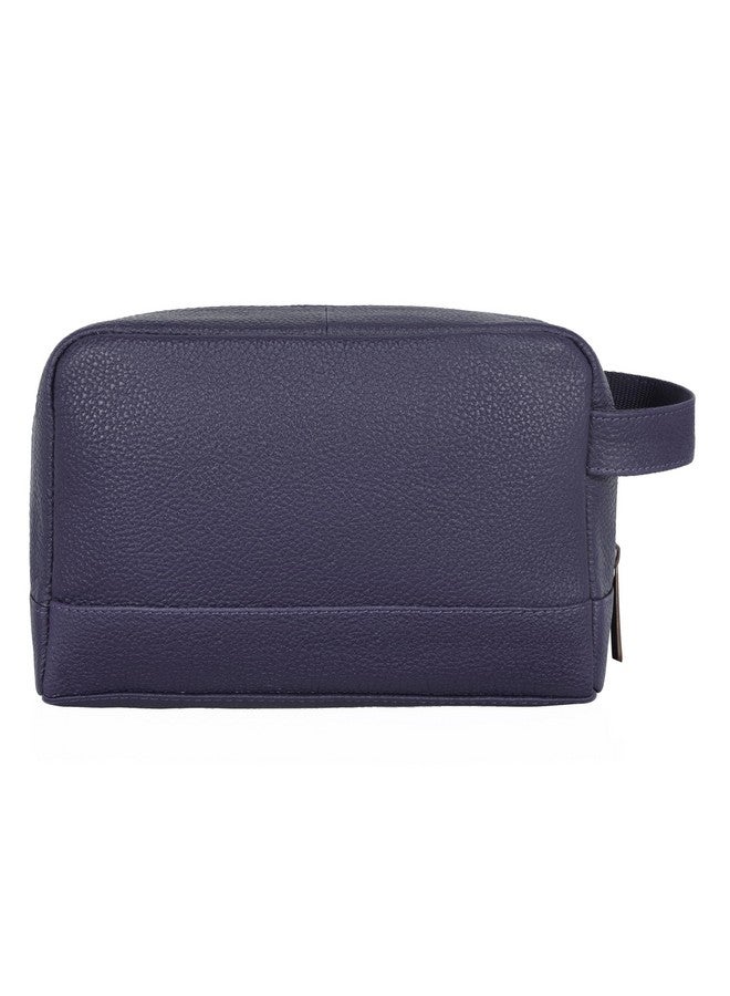 WildHorn Leather Toiletry Bag For Men & Women - Dopp Kit For Travel Large Toiletry Kit. Toiletries Organizer (Blue), 9.5 CM - Image 5