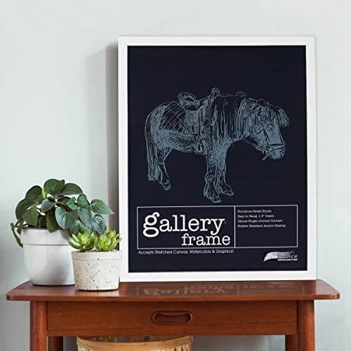 Ambiance Framing Ambiance Gallery Wood 1.5" Deep Picture Frames - 5x7" White Wood Frame, Shatter-Resistant Acrylic Glazing & MDF Backing, Horizontal or Vertical Wall Display - Image 3