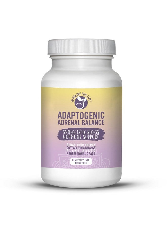 Alkaline for Life Adaptogenic Adrenal Balance - Including apadptogens: Rhodiola, Relora, Perilla, Phosphatidylcholine - Adrenal Support Supplements 180 Ca[sules - Image 1