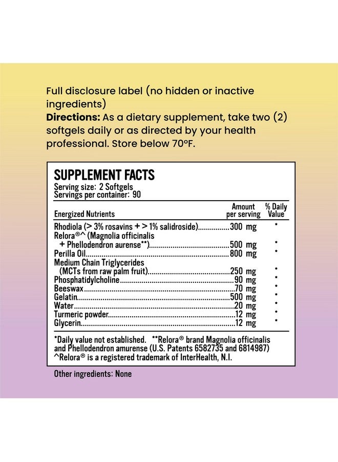 Alkaline for Life Adaptogenic Adrenal Balance - Including apadptogens: Rhodiola, Relora, Perilla, Phosphatidylcholine - Adrenal Support Supplements 180 Ca[sules - Image 2