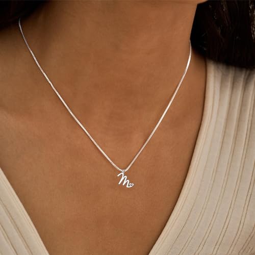 TITUTHIA Initial Necklaces for Women Trendy, Dainty Silver Letter Necklace Cute Pendant Choker Name Necklace Personalized Costume Monogram Simple Silver Jewelry Necklace for Women Gifts - Image 4