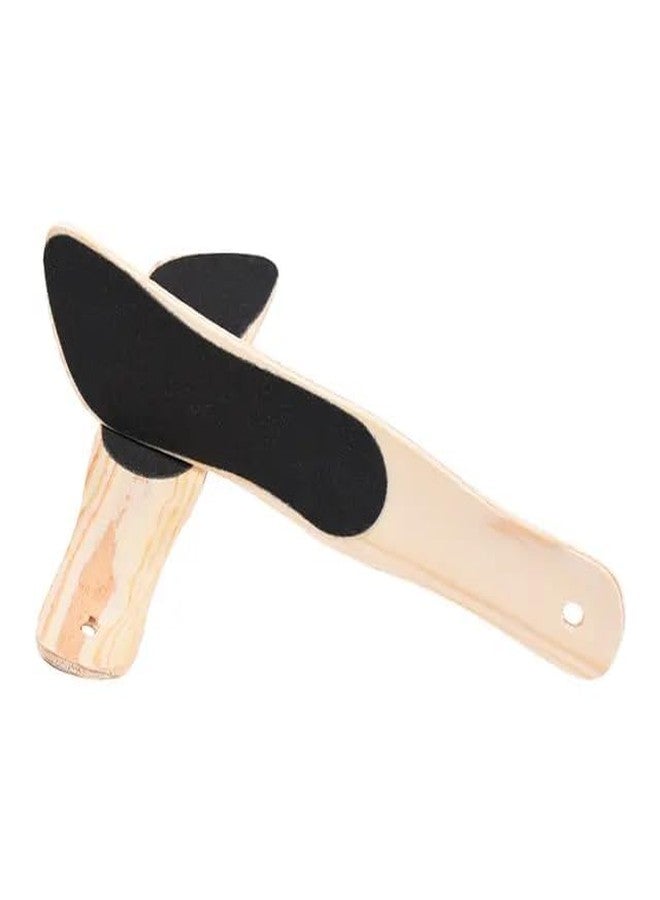 BANIRA Double Sided Foot File Scrubber For Dead Skin Callus Remover With Wooden Handle (PACK OF 1PCS) - Image 5