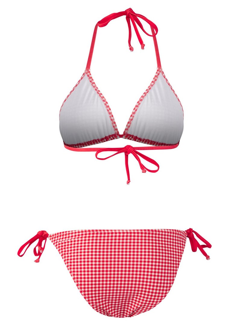 trendyol Plaid Patterned Piped Triangle Regular Normal Waist Bikini Set Tbess25Bt00183 - Image 5