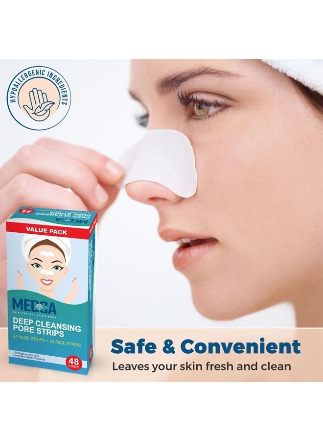 MEDca Deep Cleansing Pore Strips Combo Pack, 48 Count Strips - Image 5