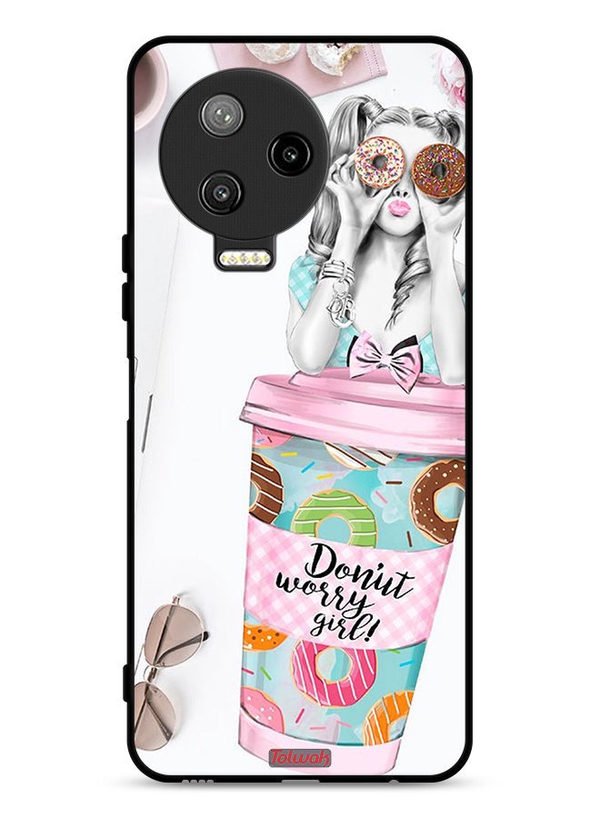 Tolwak Infinix Note 12 Pro 4G Protective Case Cover Donut Worry Girl - Image 1