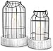 Livelab Modern Farmhouse Lantern Decor, [Refined] Rustic Home Decor Lanterns, Wire Metal Cloche Decorative Candle - Image 2