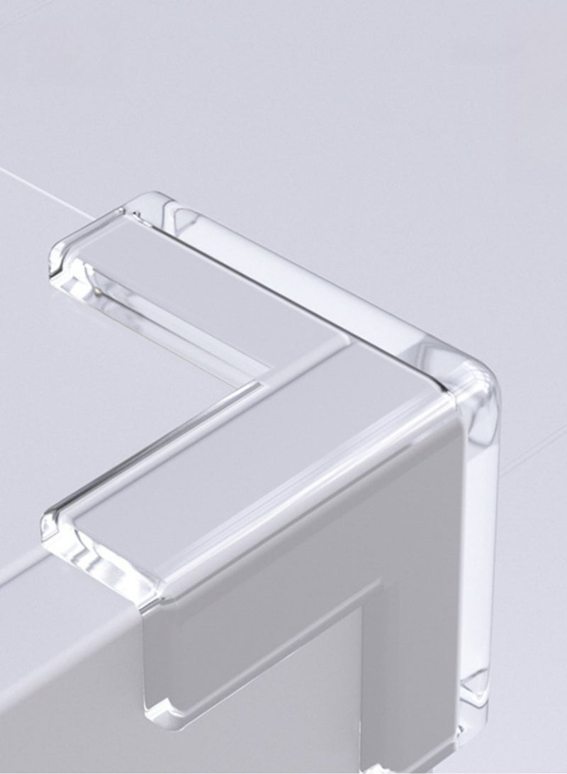 نوفولان واقي زوايا الطاولة، غطاء حماية شفاف مضاد للتصادم، غطاء حماية زجاجي لزوايا الطاولة للأطفال، واقي زوايا سيليكون مضاد للتصادم، ملصقات حواف سميكة، مجموعة من 12 قطعة (شكل حرف T) - Image 1